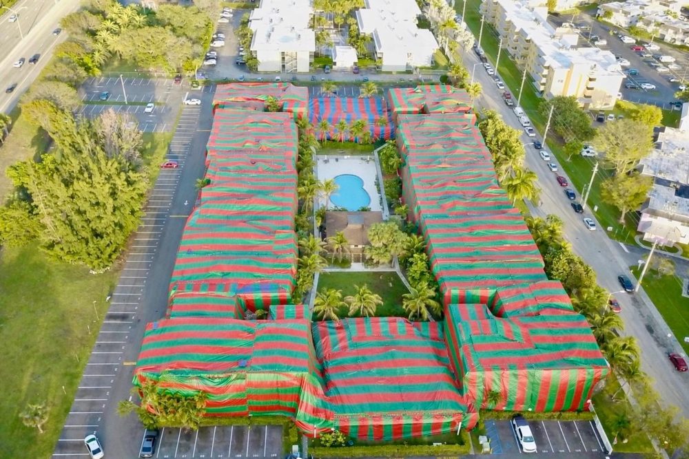 Condo complex, drone
